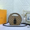 69305aeff09edb6de4c4fb2a Upgraded Original M47117 Monogram Flower Yellow Flower Women's Round Handbag Series Around Me Bag
