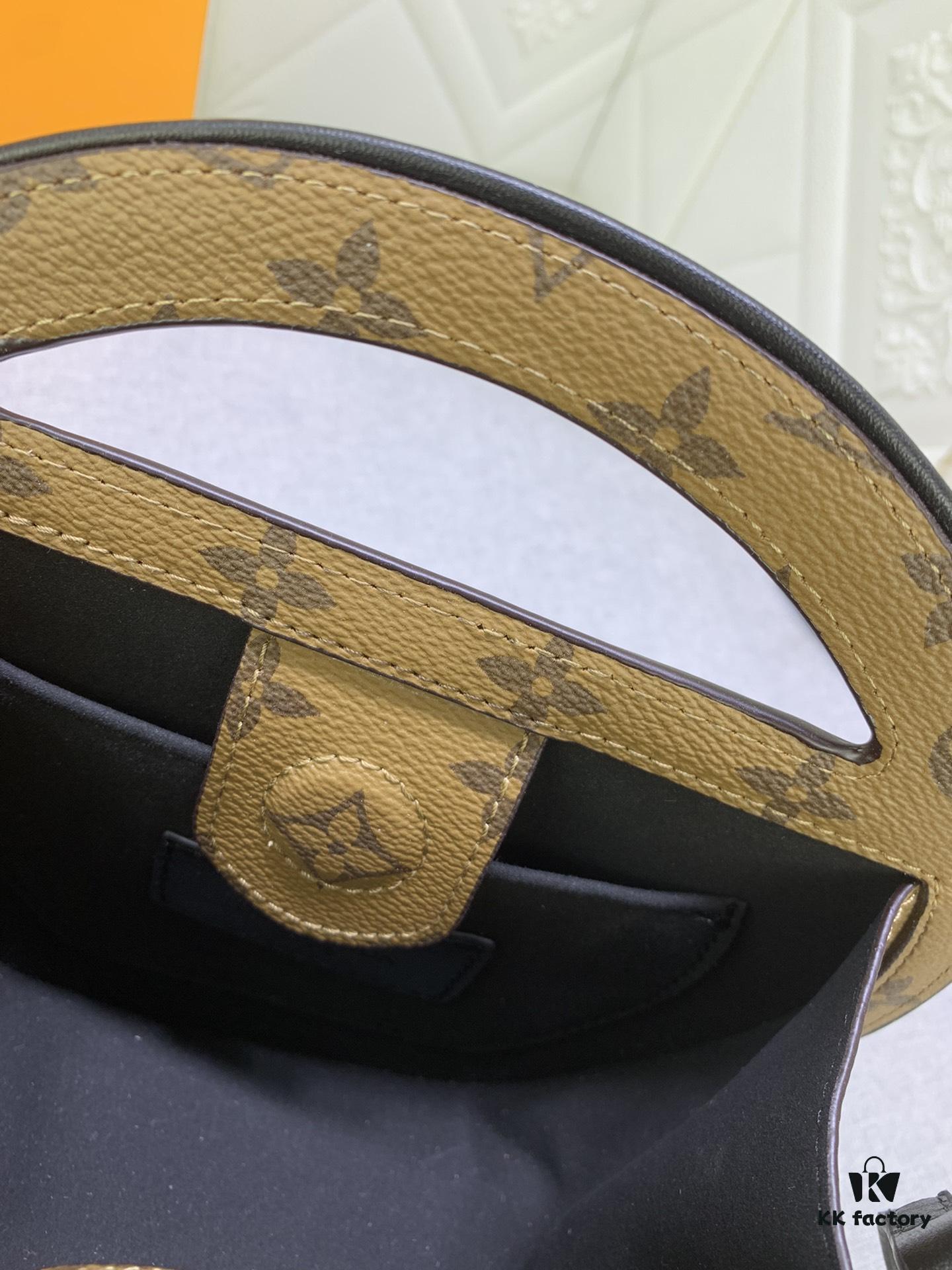69305af4f09edb6de4c4fb34 Upgraded Original M47117 Monogram Flower Yellow Flower Women's Round Handbag Series Around Me Bag