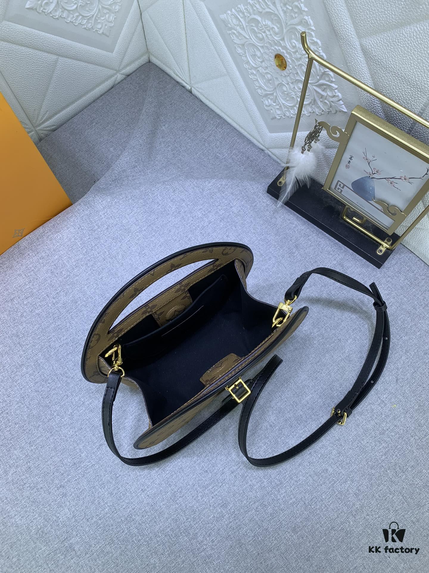 69305af5f09edb6de4c4fb38 Upgraded Original M47117 Monogram Flower Yellow Flower Women's Round Handbag Series Around Me Bag