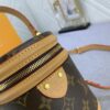 Upgraded Original Version [Exclusive Real Photo M82952 Monogram. Yellow Flower] This Nano Cannes Handbag features a cylindrical silhouette crafted from Monogram canvas, echoing the design of a makeup pouch.