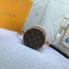 Upgraded Original Version [Exclusive Real Photo M82952 Monogram. Yellow Flower] This Nano Cannes Handbag features a cylindrical silhouette crafted from Monogram canvas, echoing the design of a makeup pouch.