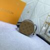 Upgraded Original Version [Exclusive Real Photo M82952 Monogram. Yellow Flower] This Nano Cannes Handbag features a cylindrical silhouette cut from Monogram canvas, echoing the design of a makeup pouch.