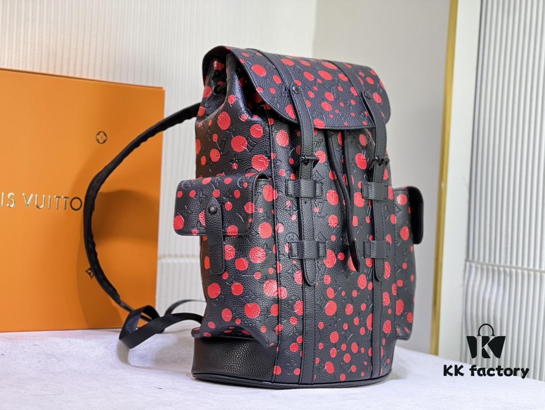 69305b0ff09edb6de4c4fb61 M21978 41379 LV x YK Christopher Dot Print Backpack