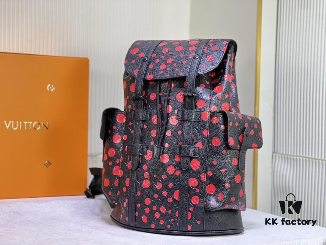 69305b10f09edb6de4c4fb62 M21978 41379 LV x YK Christopher Dot Print Backpack