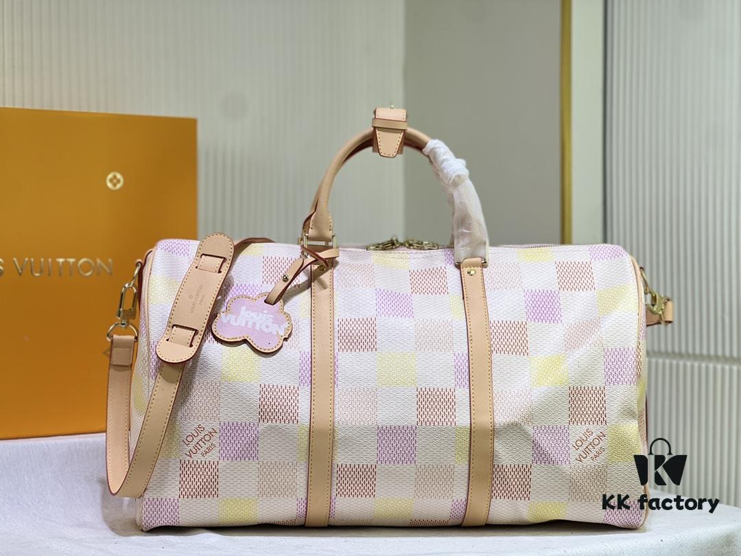 69305b69f09edb6de4c4fc0f M40667 M41416 Keepall Bandoulière 50 Travel Bag in Damier Golf Coated Canvas