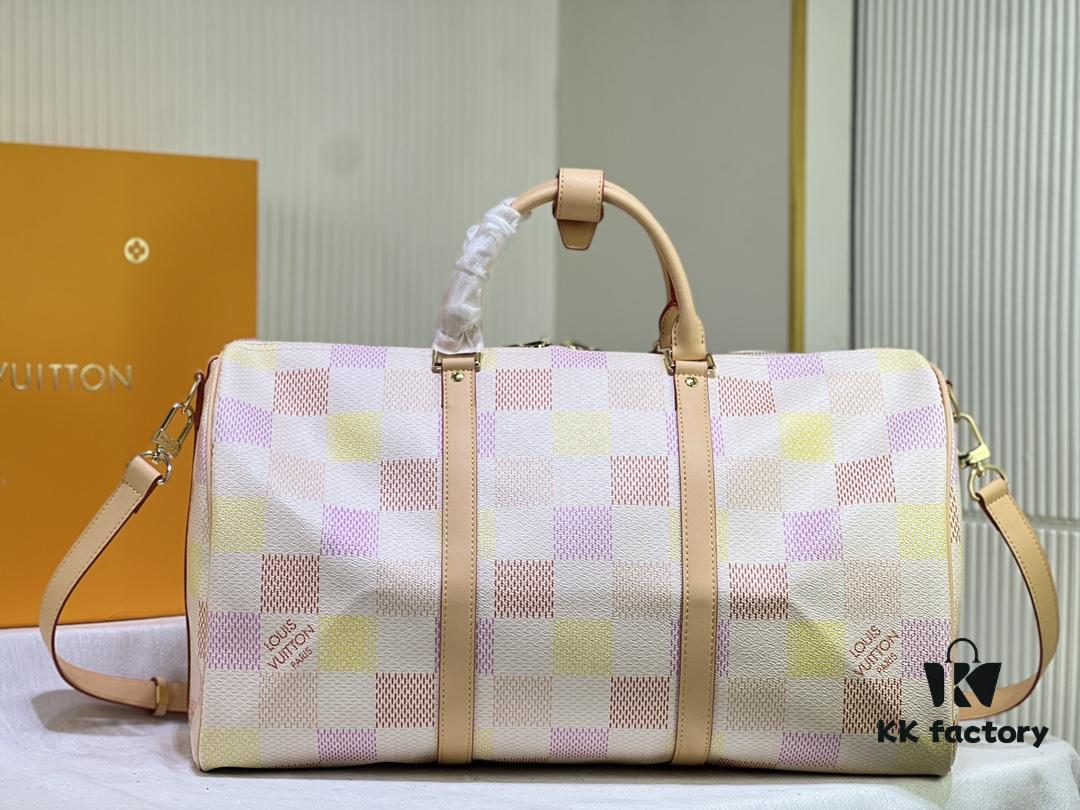 69305b78f09edb6de4c4fc24 M40667 M41416 Keepall Bandoulière 50 Travel Bag in Damier Golf Coated Canvas