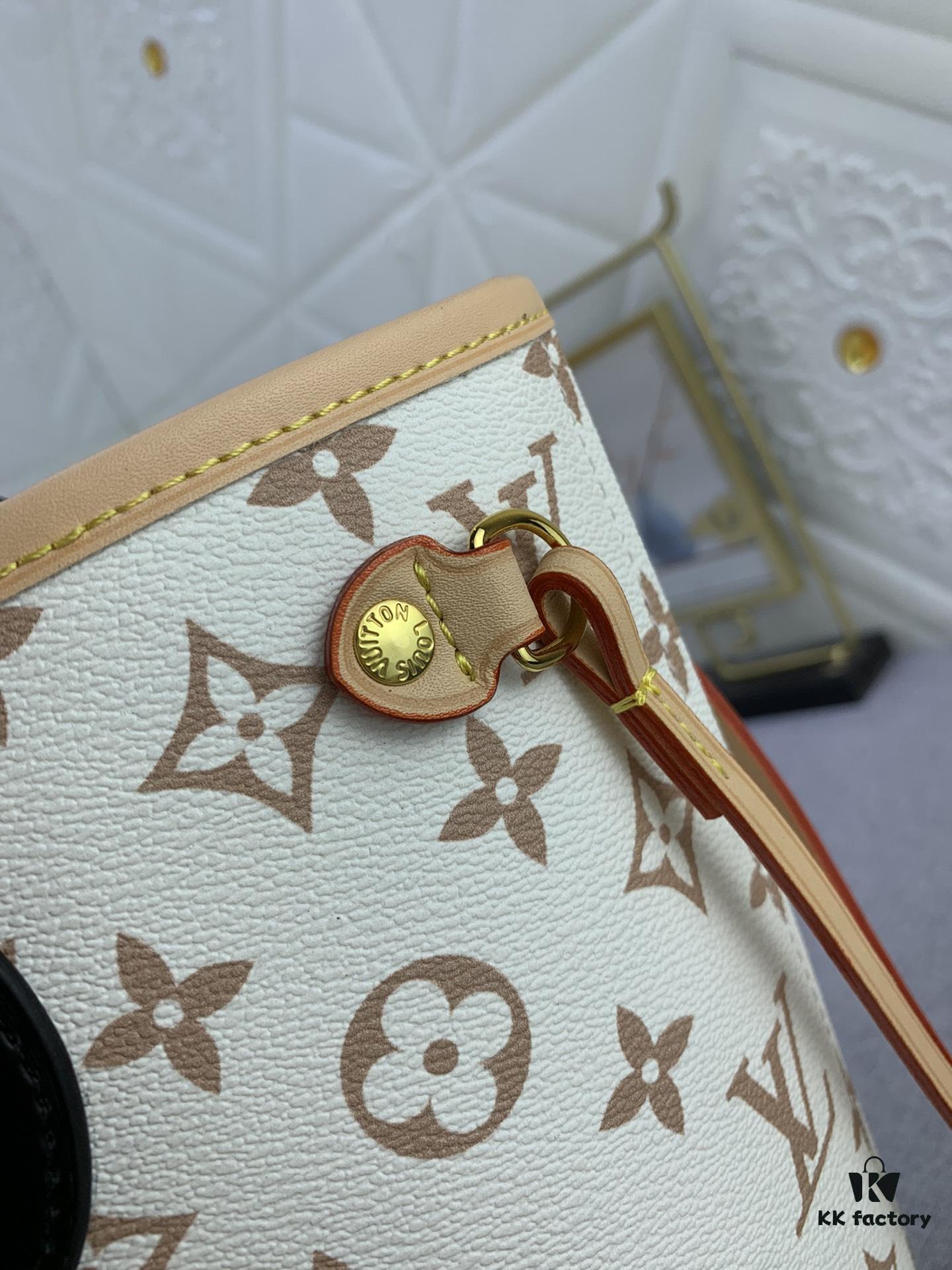 69305b8bf09edb6de4c4fc4d White Flower Mother-Child Bag ๐๐ Classic Shopping Tote ๐๐ Louis Vuitton New Neverfull