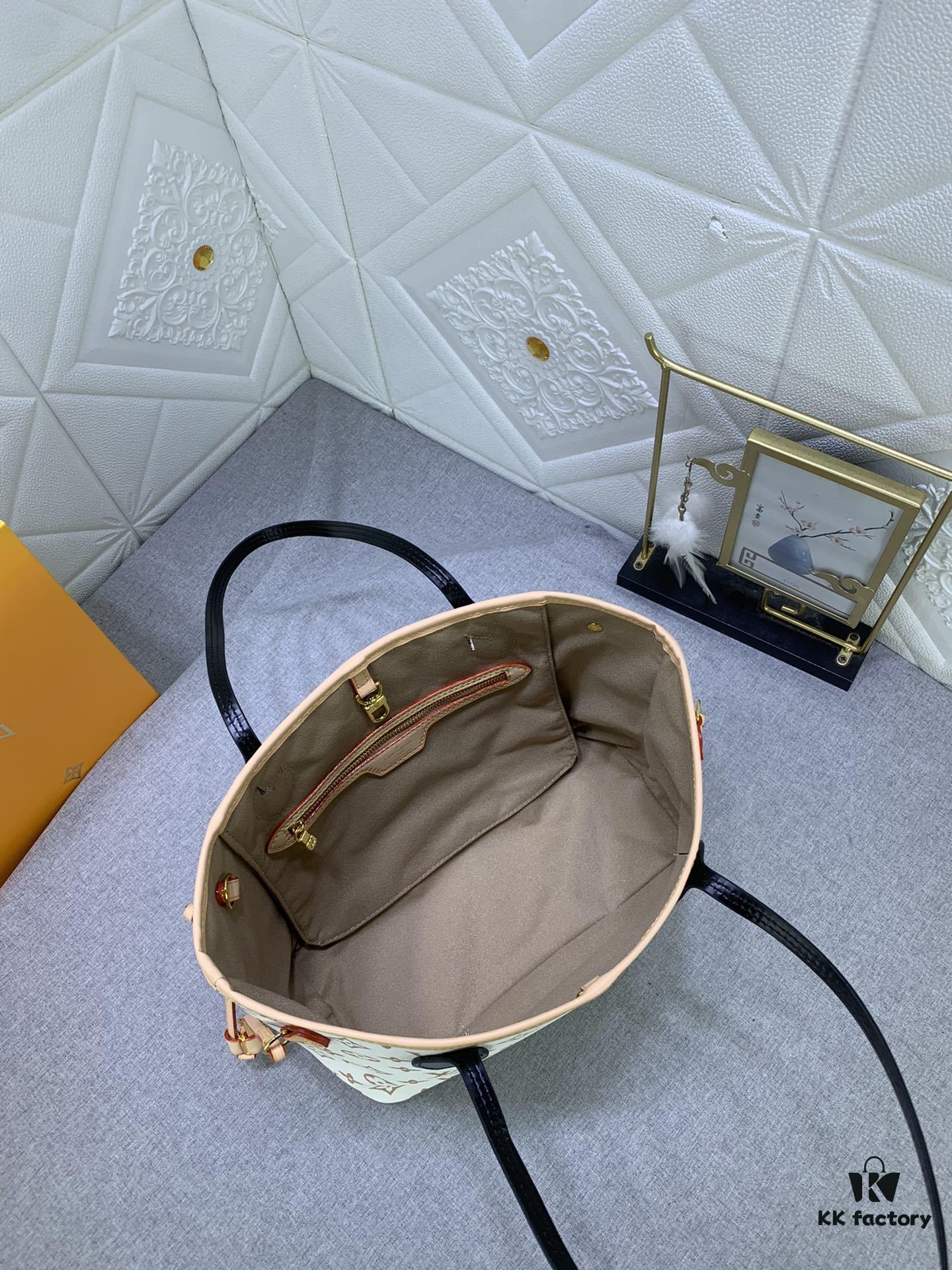 69305b8df09edb6de4c4fc54 White Flower Mother-Child Bag ๐๐ Classic Shopping Tote ๐๐ Louis Vuitton New Neverfull