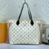 69305b90f09edb6de4c4fc55 White Flower Mother-Child Bag 🎀🎀 Classic Shopping Tote 💋💋 Louis Vuitton New Neverfull