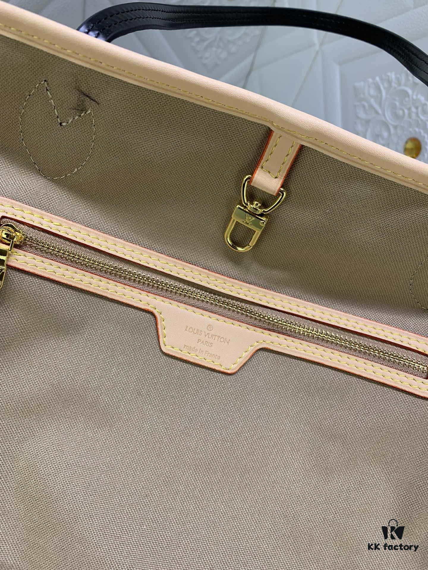 69305b93f09edb6de4c4fc5c White Flower Mother-Child Bag 🎀🎀 Classic Shopping Tote 💋💋 Louis Vuitton New Neverfull