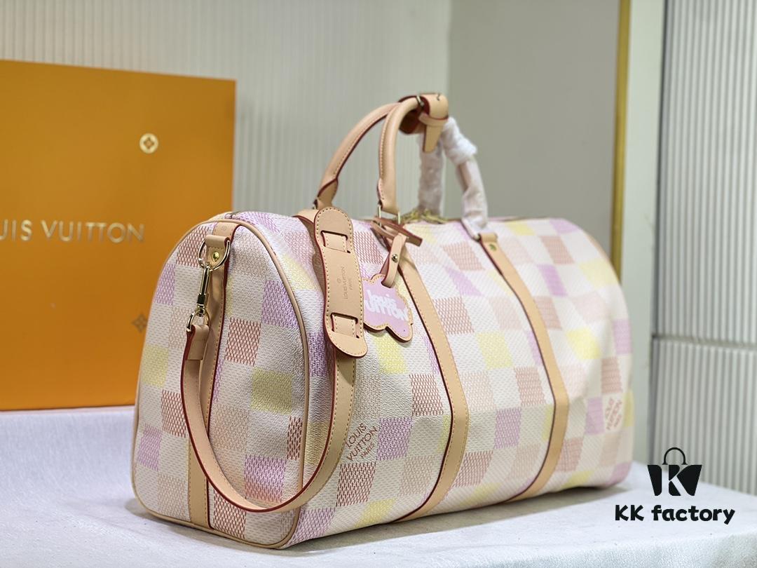 69305b99f09edb6de4c4fc66 M40667 M41416 Keepall Bandoulière 50 Travel Bag in Damier Golf Coated Canvas