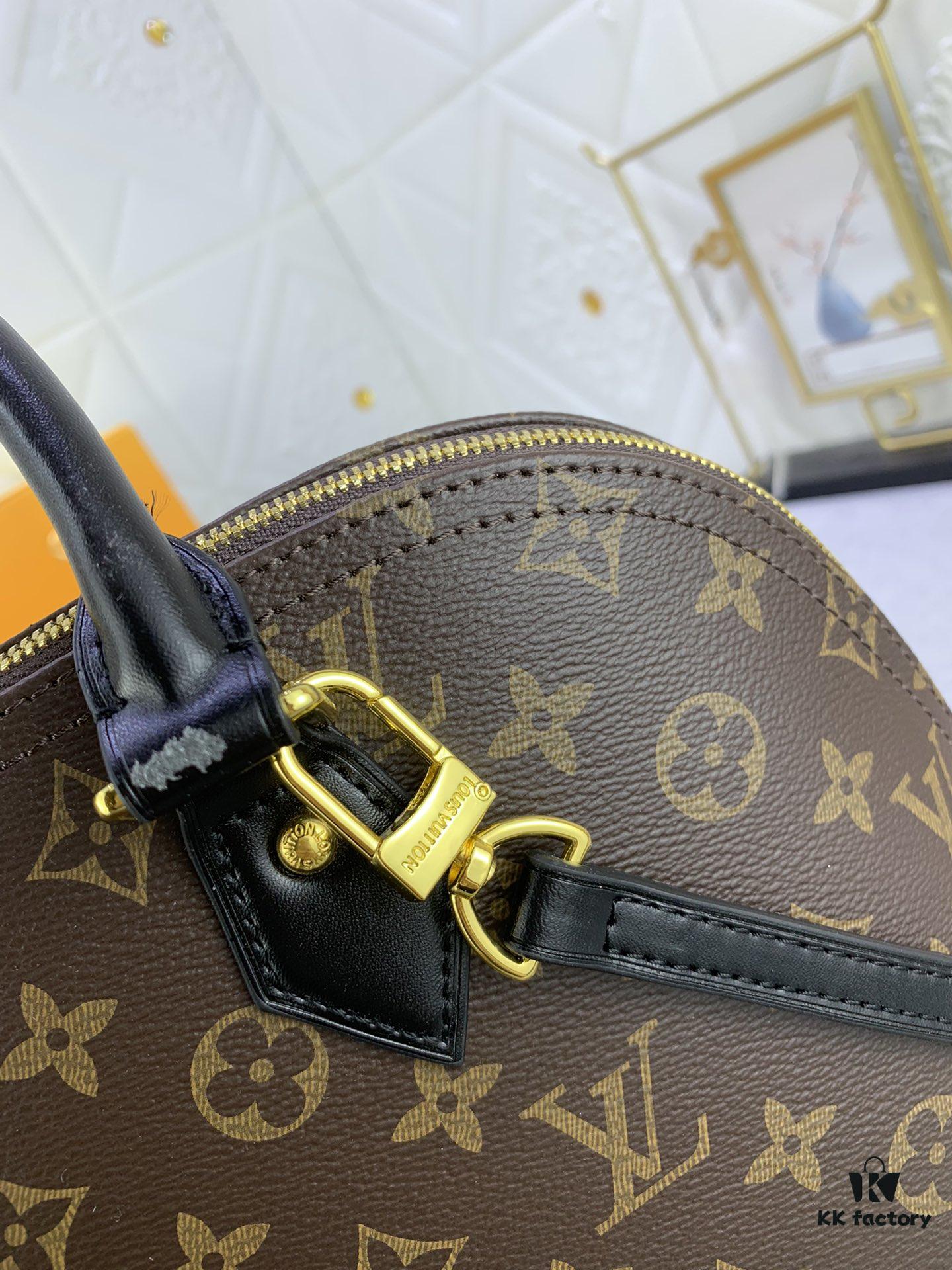 Upgraded Size Original M53151 M53152 Monogram N41221 Non-Checkered Alma Bag in Black Leather