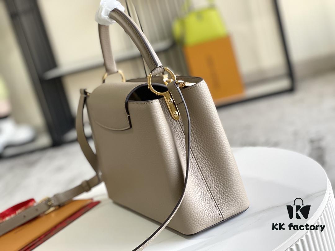 69305bfef09edb6de4c4fcea Premium Full Set Packaging 【Top Grade Original Leather 💋 M94428 Elephant Gray Medium with Gold Hardware】