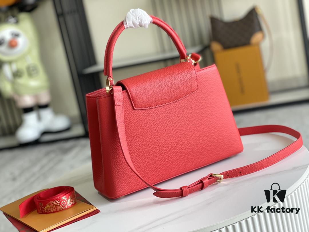 69305c0cf09edb6de4c4fd01 Top Grade Full Set Packaging 【Premium Original Factory Leather 💋 M43935 M42259 Red Medium with Gold Hardware】