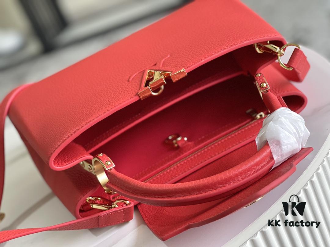 69305c0ef09edb6de4c4fd02 Top Grade Full Set Packaging 【Premium Original Factory Leather 💋 M43935 M42259 Red Medium with Gold Hardware】
