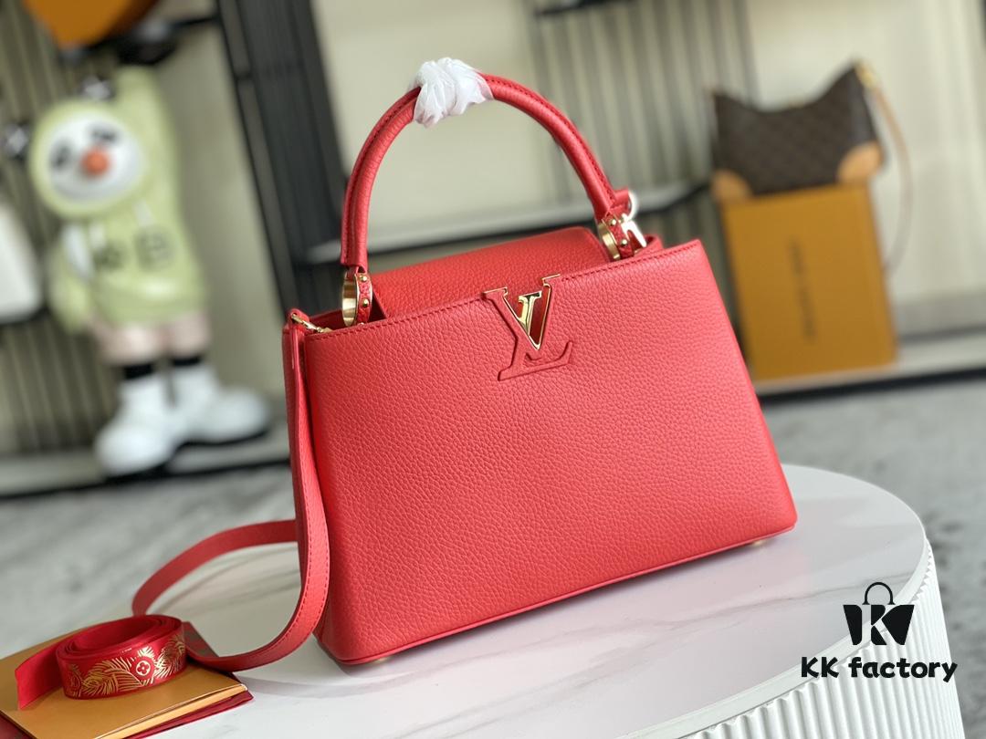 69305c13f09edb6de4c4fd11 Top Grade Full Set Packaging 【Premium Original Factory Leather 💋 M43935 M42259 Red Medium with Gold Hardware】