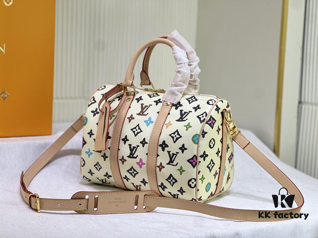 M24424 M24849 Monogram Eclipse Reverse Denim Keepall 25 Bag