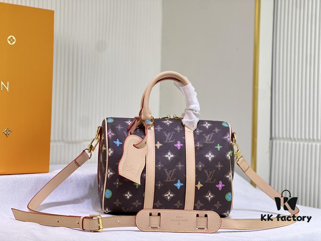 M24424 M24849 Monogram Eclipse Reverse Denim Keepall 25 Bag
