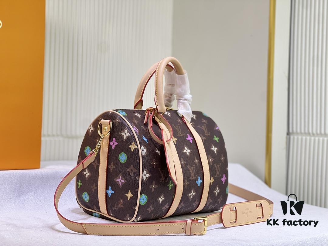 M24424 M24849 Monogram Eclipse Reverse Denim Keepall 25 Bag