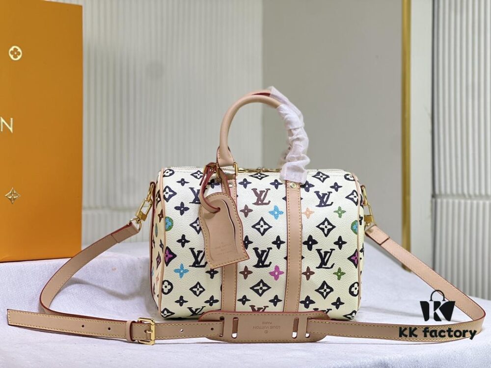 69305c23f09edb6de4c4fd30 M24424 M24849 Monogram Eclipse Reverse Denim Keepall 25 Bag