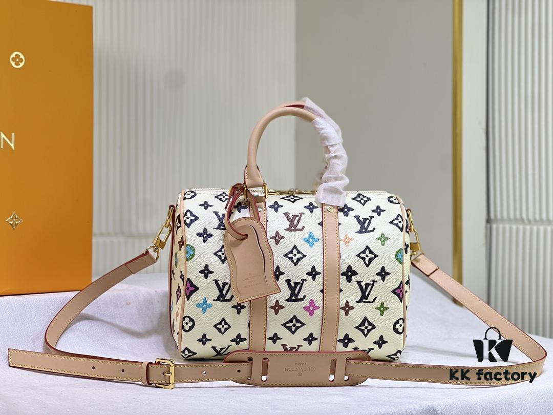M24424 M24849 Monogram Eclipse Reverse Denim Keepall 25 Bag