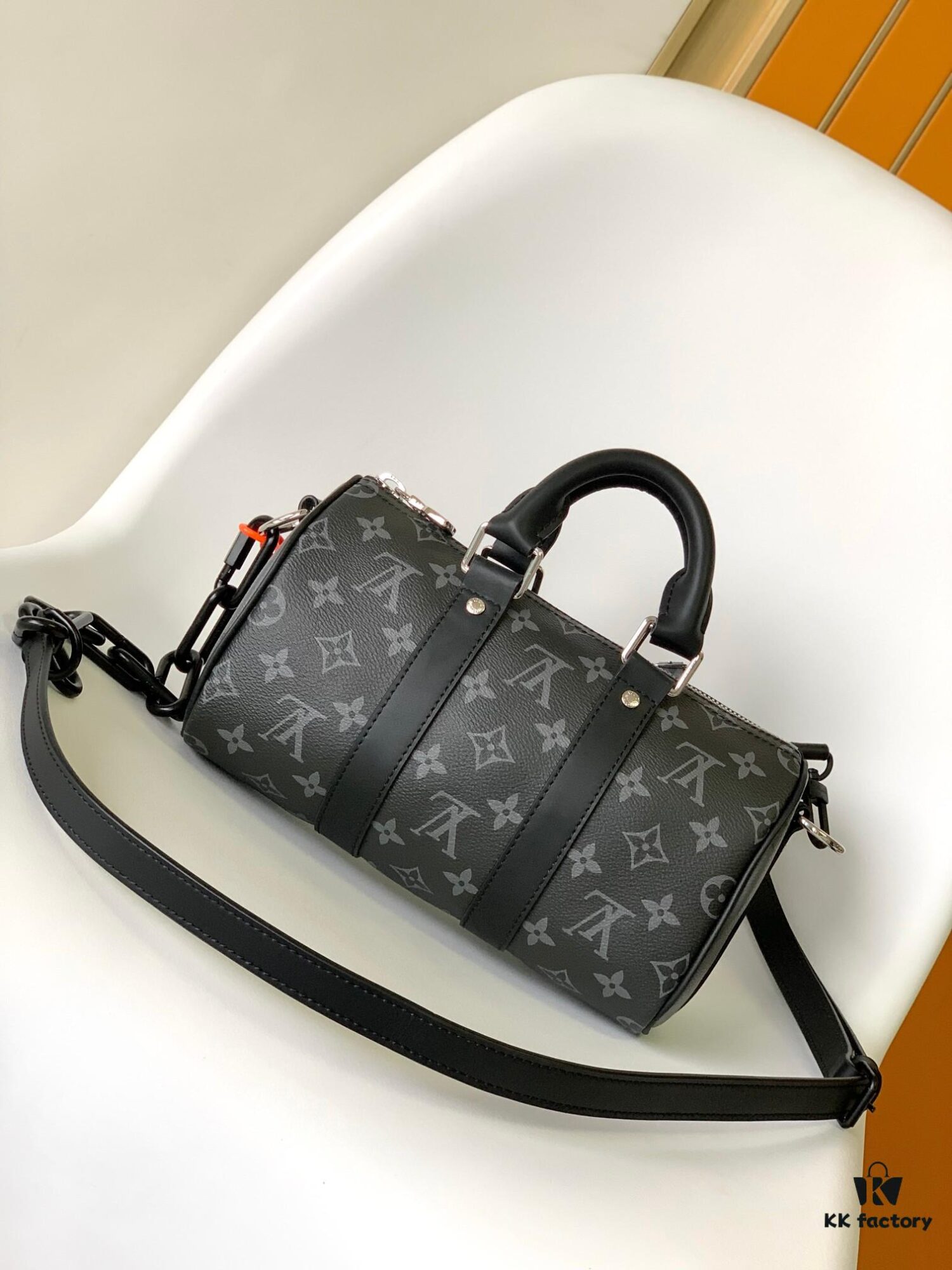 Top Quality Original M46271 Chain Black Flower [Orange with Chain] Pillow Bag