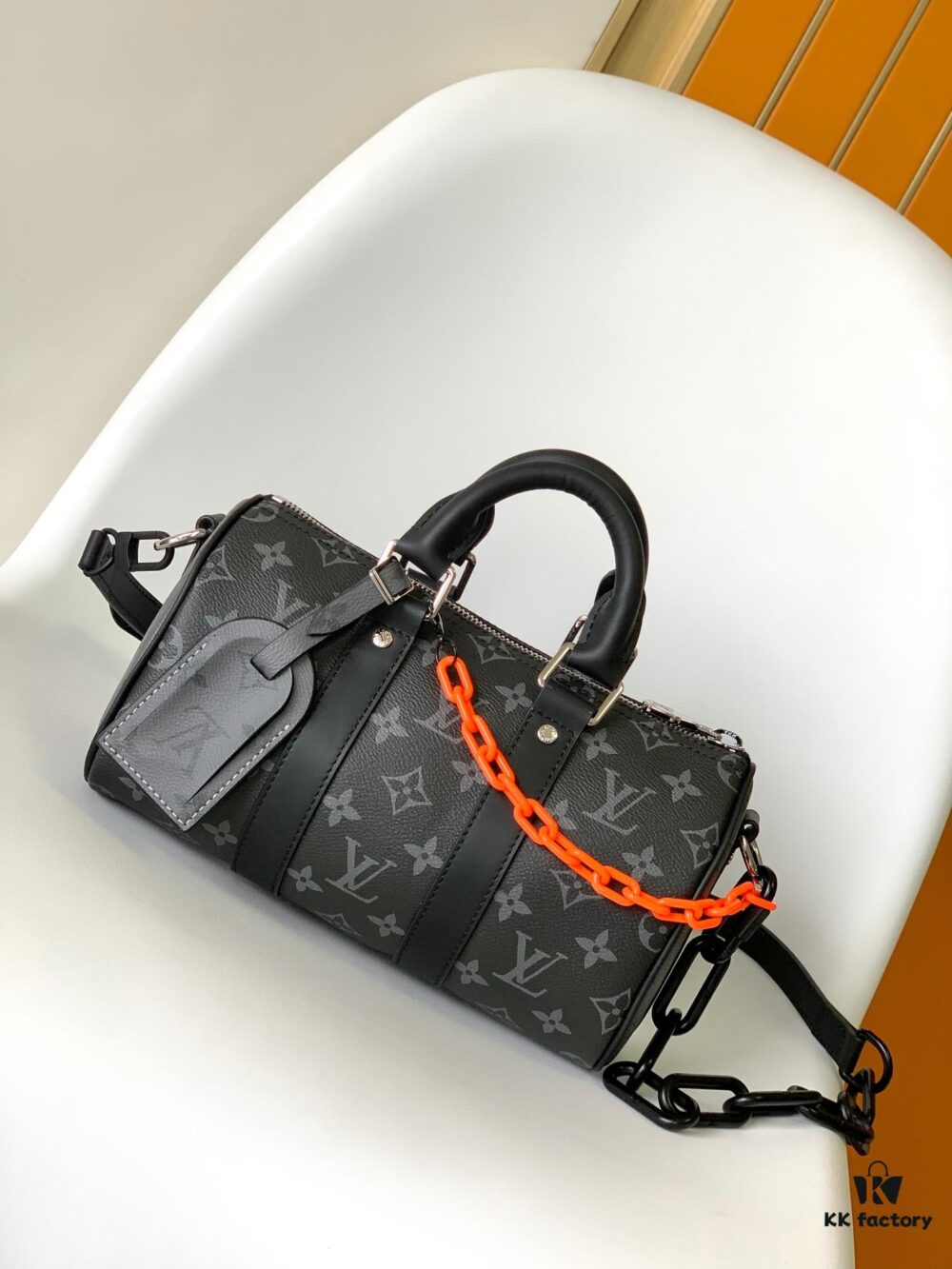 Top Quality Original M46271 Chain Black Flower [Orange with Chain] Pillow Bag