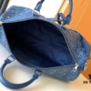 Top-Grade Full-Grain M21375 Lan Stone Graphite Gray Keepall Bandoulière 50 Travel Bag