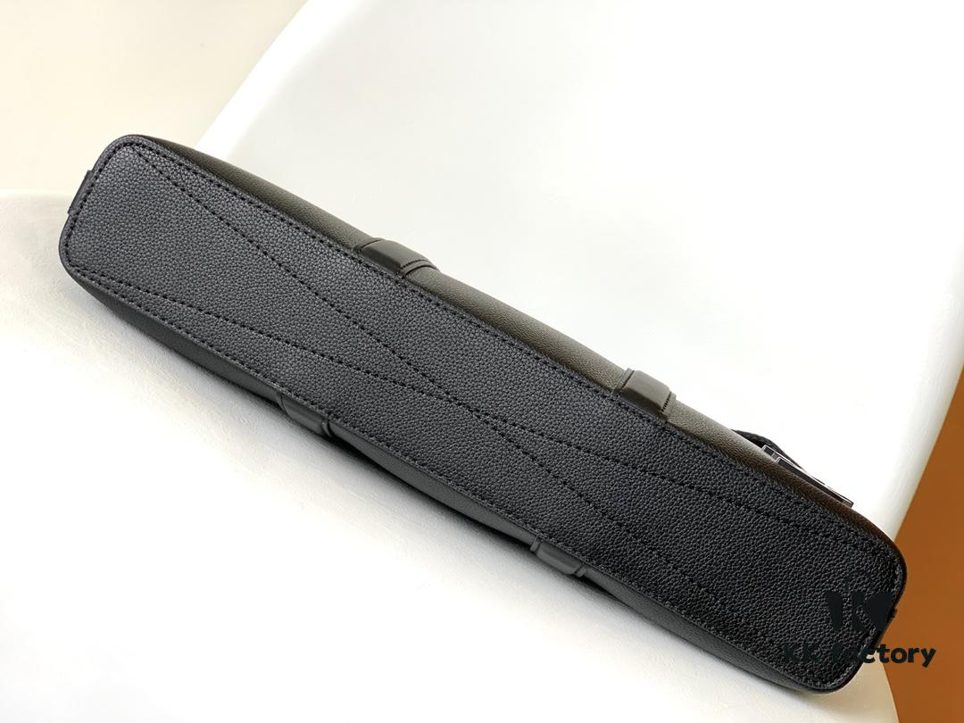 69305c5bf09edb6de4c4fd8d M59159 Black M21440 Blue Top-Quality Original Surplus LV Aerogram Leather Briefcase