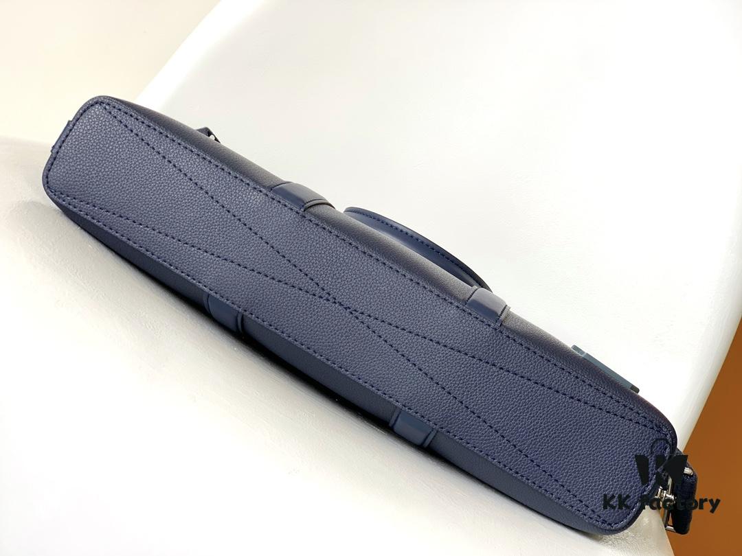 69305c5ff09edb6de4c4fd92 M59159 Black M21440 Blue Top-Quality Original Surplus LV Aerogram Leather Briefcase