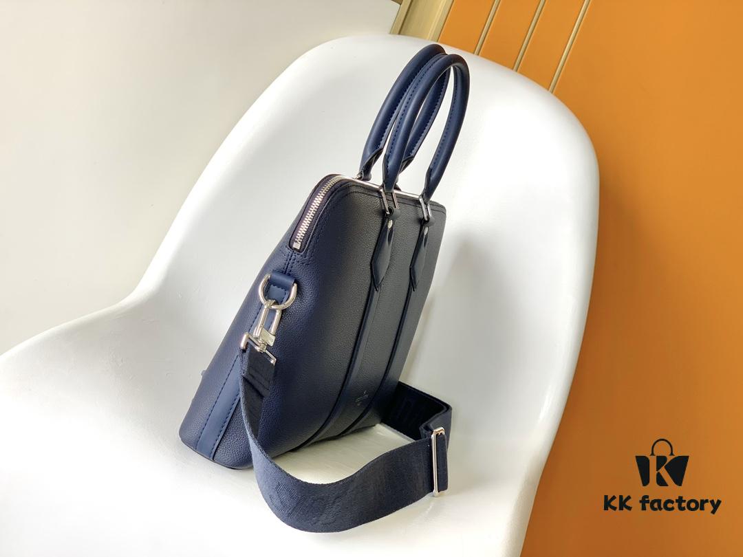 69305c5ff09edb6de4c4fd93 M59159 Black M21440 Blue Top-Quality Original Surplus LV Aerogram Leather Briefcase