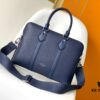69305c5ff09edb6de4c4fd96 M59159 Black M21440 Blue Top-Quality Original Surplus LV Aerogram Leather Briefcase