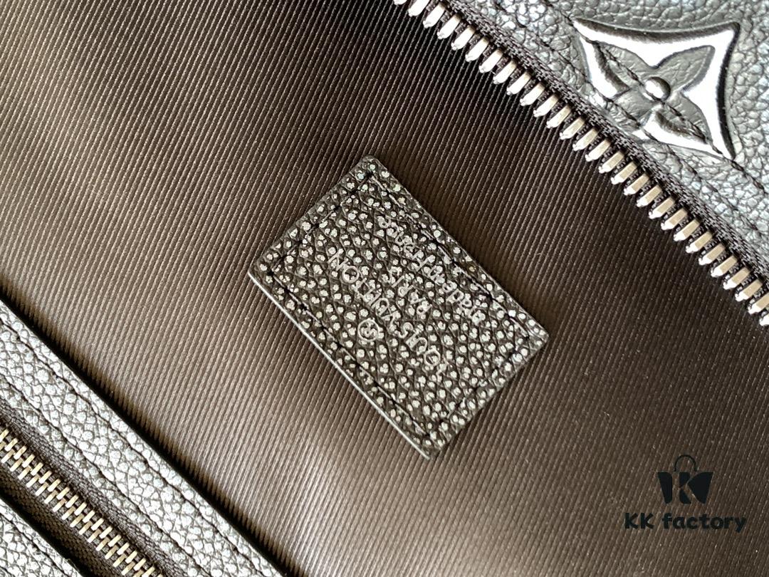 69305c69f09edb6de4c4fda7 Top-Grade Full-Grain M21375 Lan Graphite Gray Keepall Bandoulière 50 Travel Bag