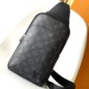 69305c6ff09edb6de4c4fdb1 Top Quality Original M46327 Black Flower Avenue Shoulder Bag Made from Damier Graphite Canvas