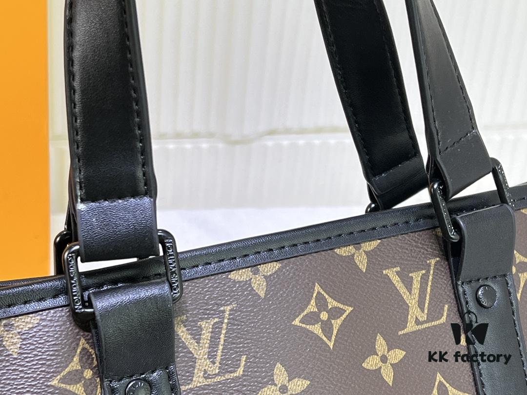 69305cc5f09edb6de4c4fe4c Upgraded Original Week-End Tote M45734 M45733 Louis Vuitton Classic Week-End Bag in Monogram Macassar Canvas with Exterior Phone Pocket