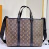 69305cc5f09edb6de4c4fe4d Upgraded Original Week-End Tote M45734 M45733 Louis Vuitton Classic Week-End Bag in Monogram Macassar Canvas with Exterior Phone Pocket