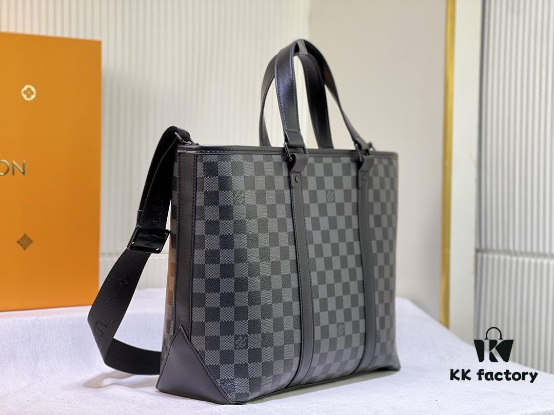 69305cc8f09edb6de4c4fe50 Upgraded Original Week-End Tote M45734 M45733 Louis Vuitton Classic Week-End Bag in Monogram Macassar Canvas