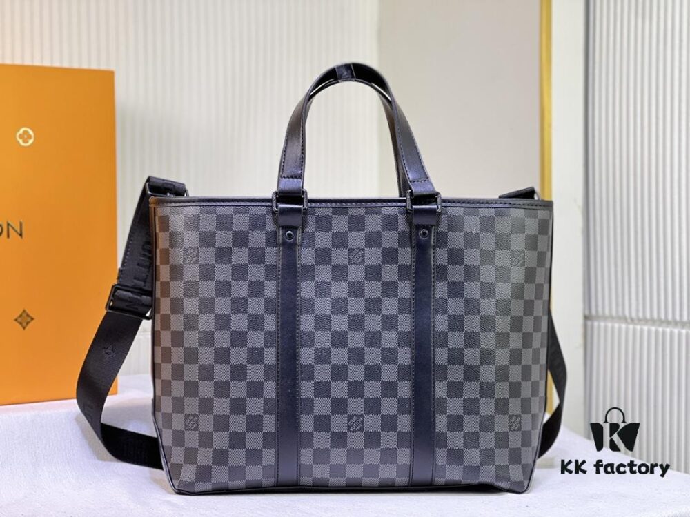 69305cc8f09edb6de4c4fe52 Upgraded Original Week-End Tote M45734 M45733 Louis Vuitton Classic Week-End Bag in Monogram Macassar Canvas