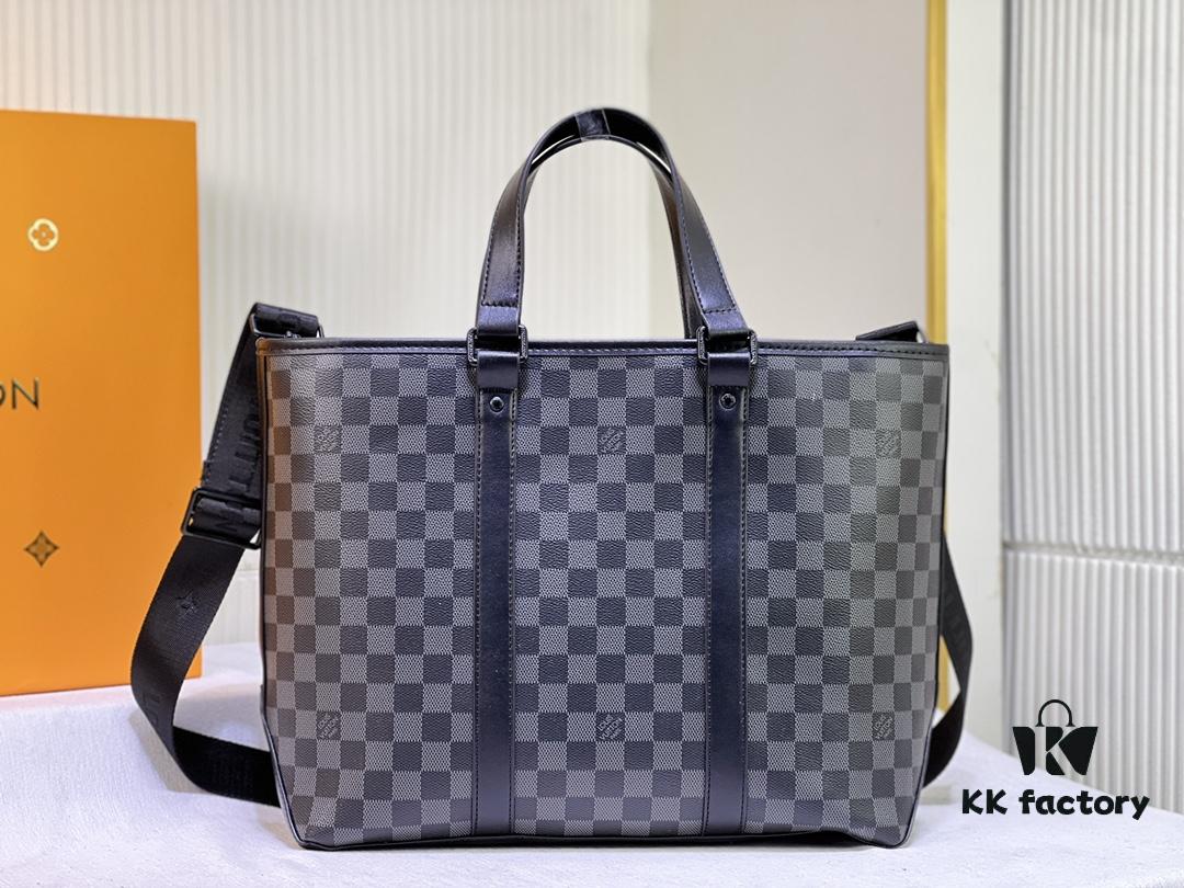 69305cc8f09edb6de4c4fe52 Upgraded Original Week-End Tote M45734 M45733 Louis Vuitton Classic Week-End Bag in Monogram Macassar Canvas