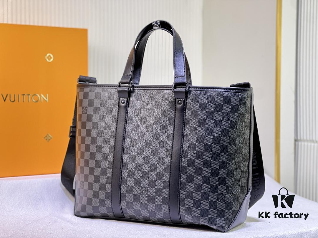 69305cc8f09edb6de4c4fe53 Upgraded Original Week-End Tote M45734 M45733 Louis Vuitton Classic Week-End Bag in Monogram Macassar Canvas