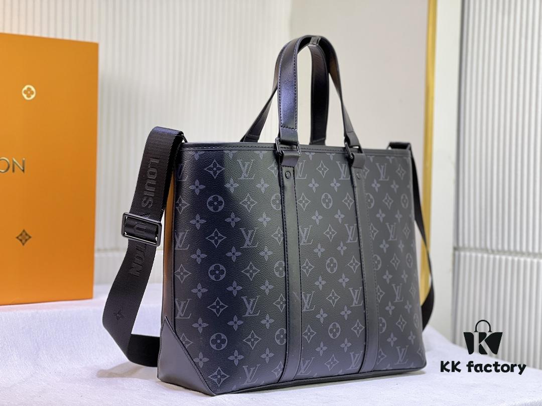 69305ccaf09edb6de4c4fe57 Upgraded Original Week-End Tote M45734 M45733 Louis Vuitton Classic Week-End Bag in Monogram Macassar Canvas with Exterior Phone Pocket