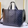 69305ccbf09edb6de4c4fe59 Upgraded Original Week-End Tote M45734 M45733 Louis Vuitton Classic Week-End Bag in Monogram Macassar Canvas with Exterior Phone Pocket