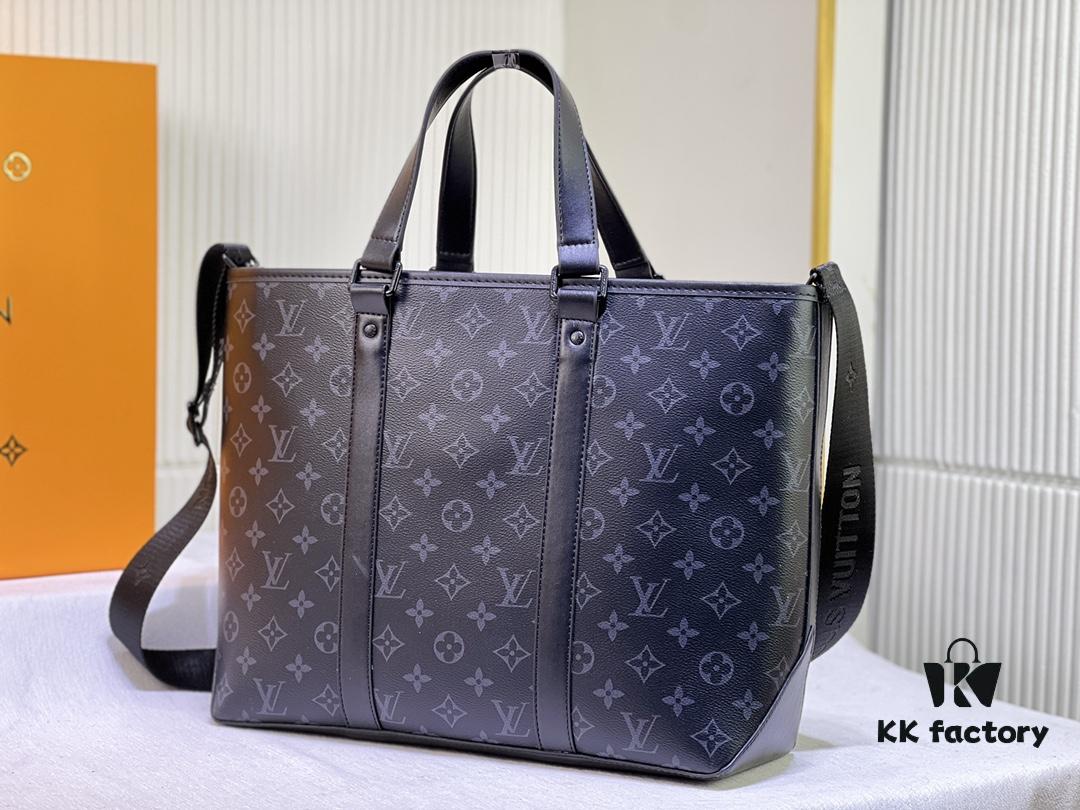 69305ccbf09edb6de4c4fe59 Upgraded Original Week-End Tote M45734 M45733 Louis Vuitton Classic Week-End Bag in Monogram Macassar Canvas with Exterior Phone Pocket