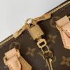 M46222 Beige M46234 Black [M45957 Black Adjustable Strap Not Available] ~ This Speedy Bandoulière 20 Handbag features Monogram canvas, cowhide leather trim, and textile lining, continuing the classic Louis Vuitton Speedy travel bag design in a compact size, complemented by rolled leather handles and a detachable, adjustable fabric shoulder strap adorned with brand logo weave