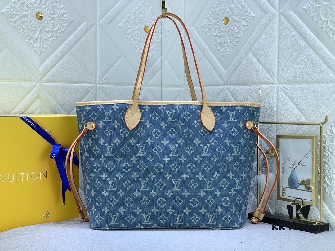 69305d52f09edb6de4c4ff4e Upgraded Original M40995 Medium Denim Jacquard Shopping Tote 💋💋 Louis Vuitton New Neverfull - A Fresh Interpretation of the Iconic Bag