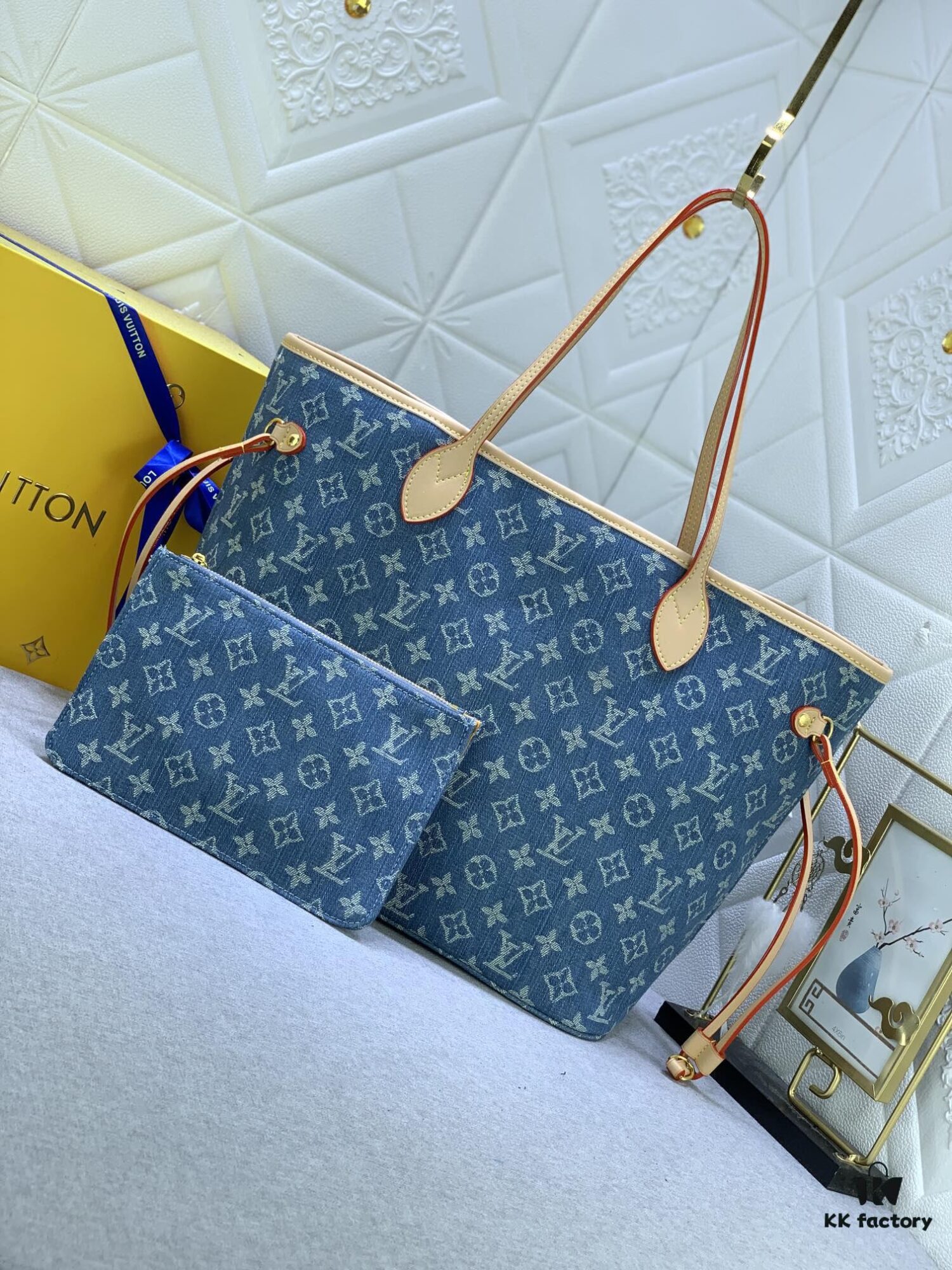 69305d58f09edb6de4c4ff5a Upgraded Original M40995 Medium Denim Jacquard Shopping Tote 💋💋 Louis Vuitton New Neverfull - A Fresh Interpretation of the Iconic Bag