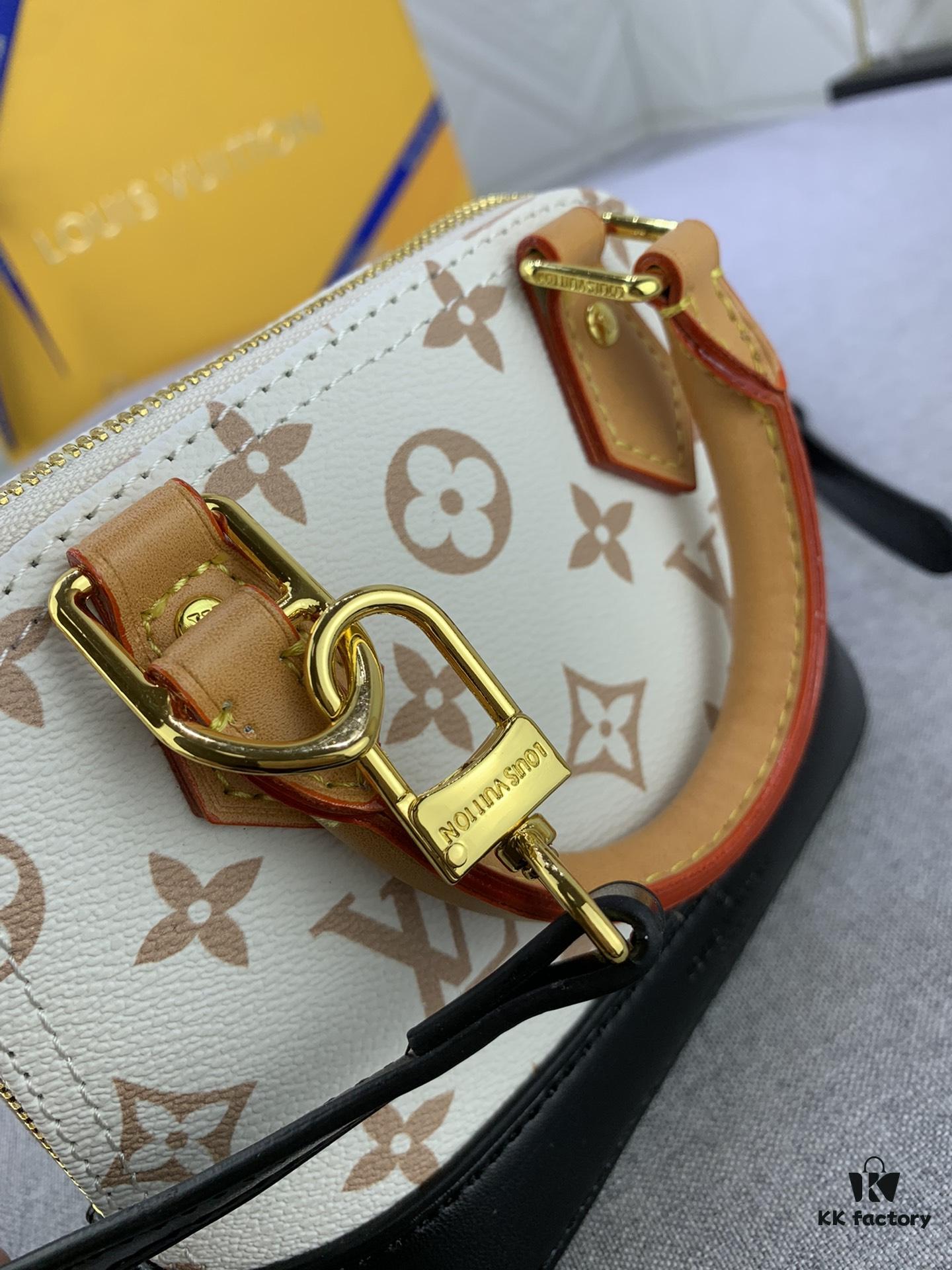 69305d5cf09edb6de4c4ff63 Upgraded Original 【Louis Vuitton Alma Nano Shell Bag】M82717 Monogram M46895 White Flower