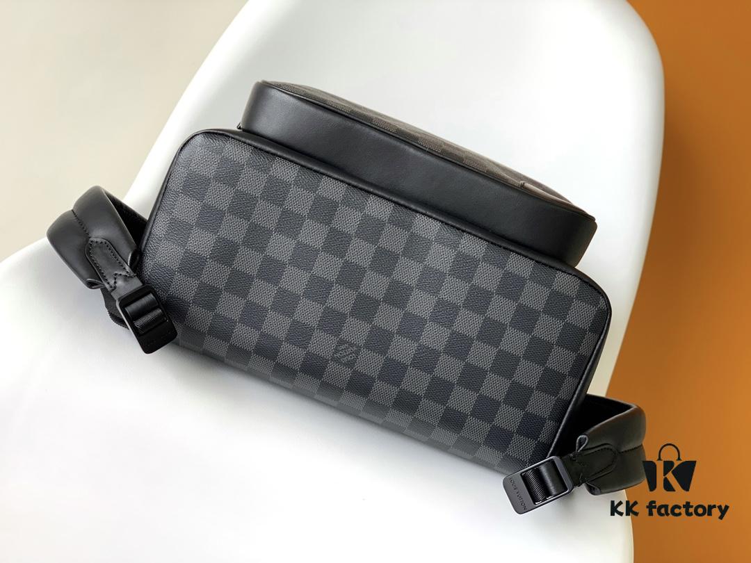 Top Quality Original M45335 Black Flower Black Check Dean Backpack