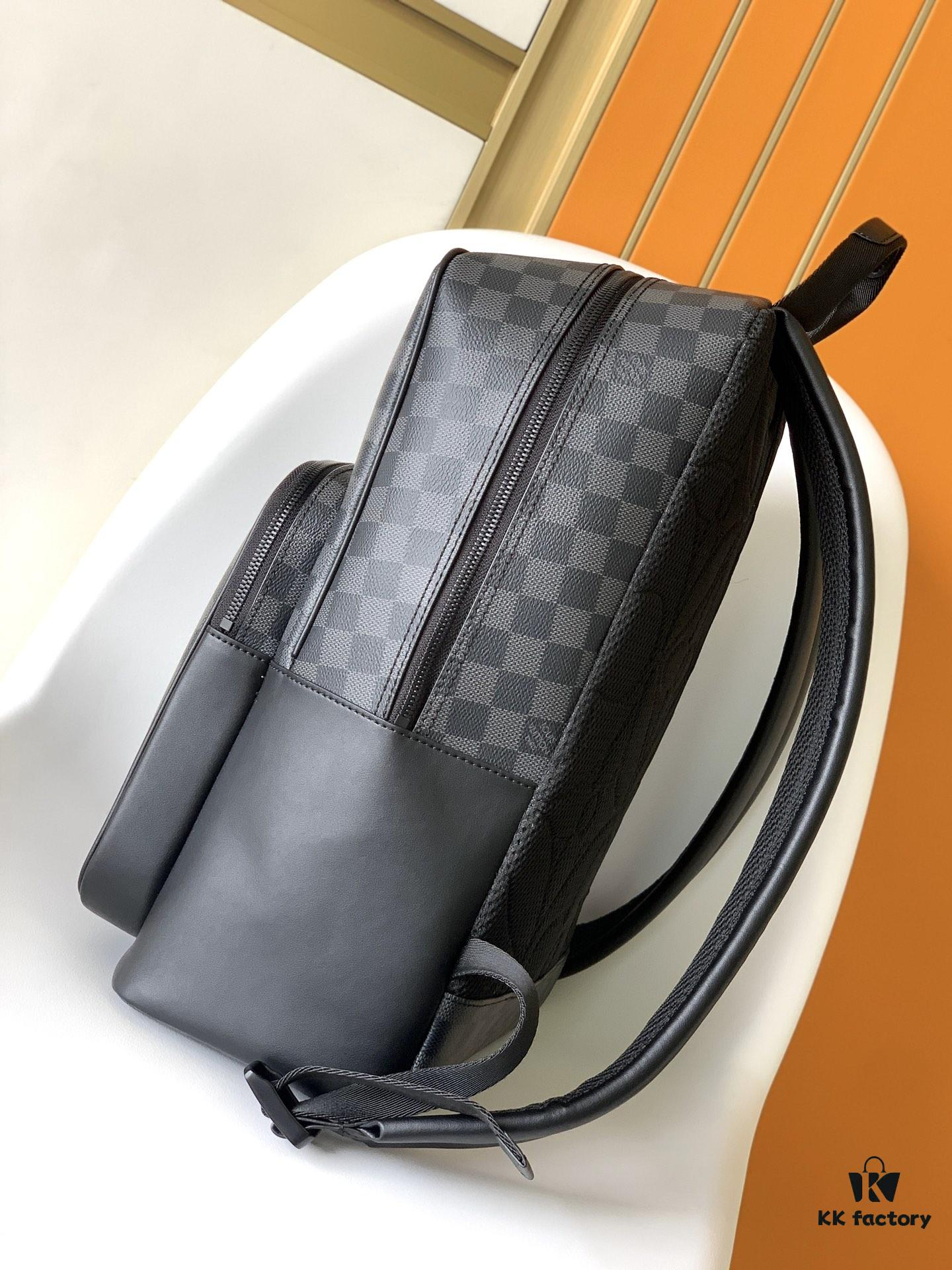 Top Quality Original M45335 Black Flower Black Check Dean Backpack