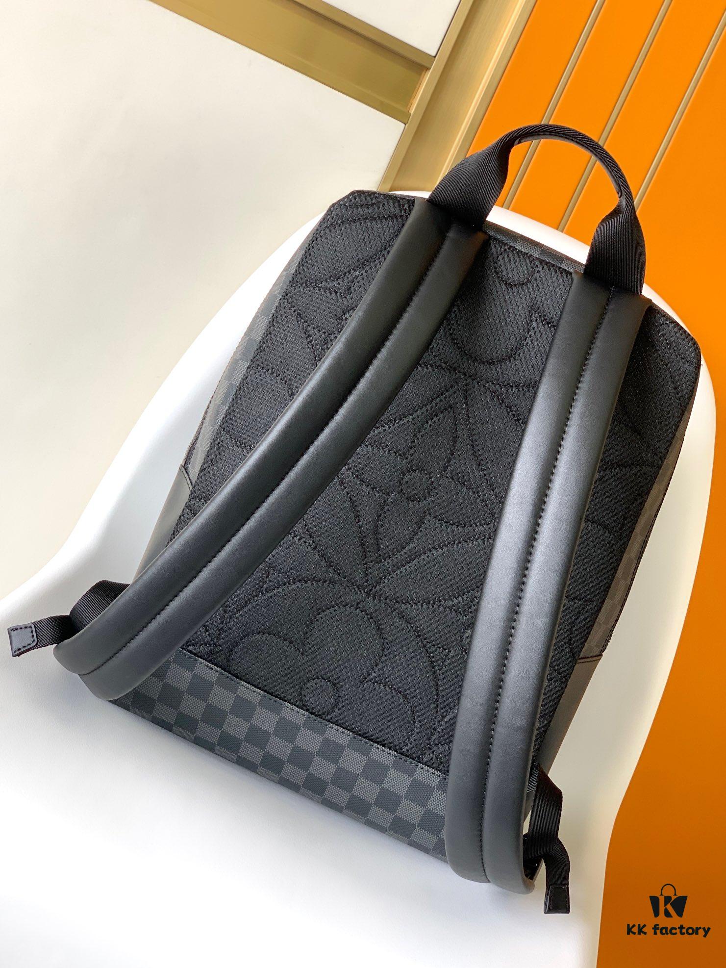 Top Quality Original M45335 Black Flower Black Check Dean Backpack